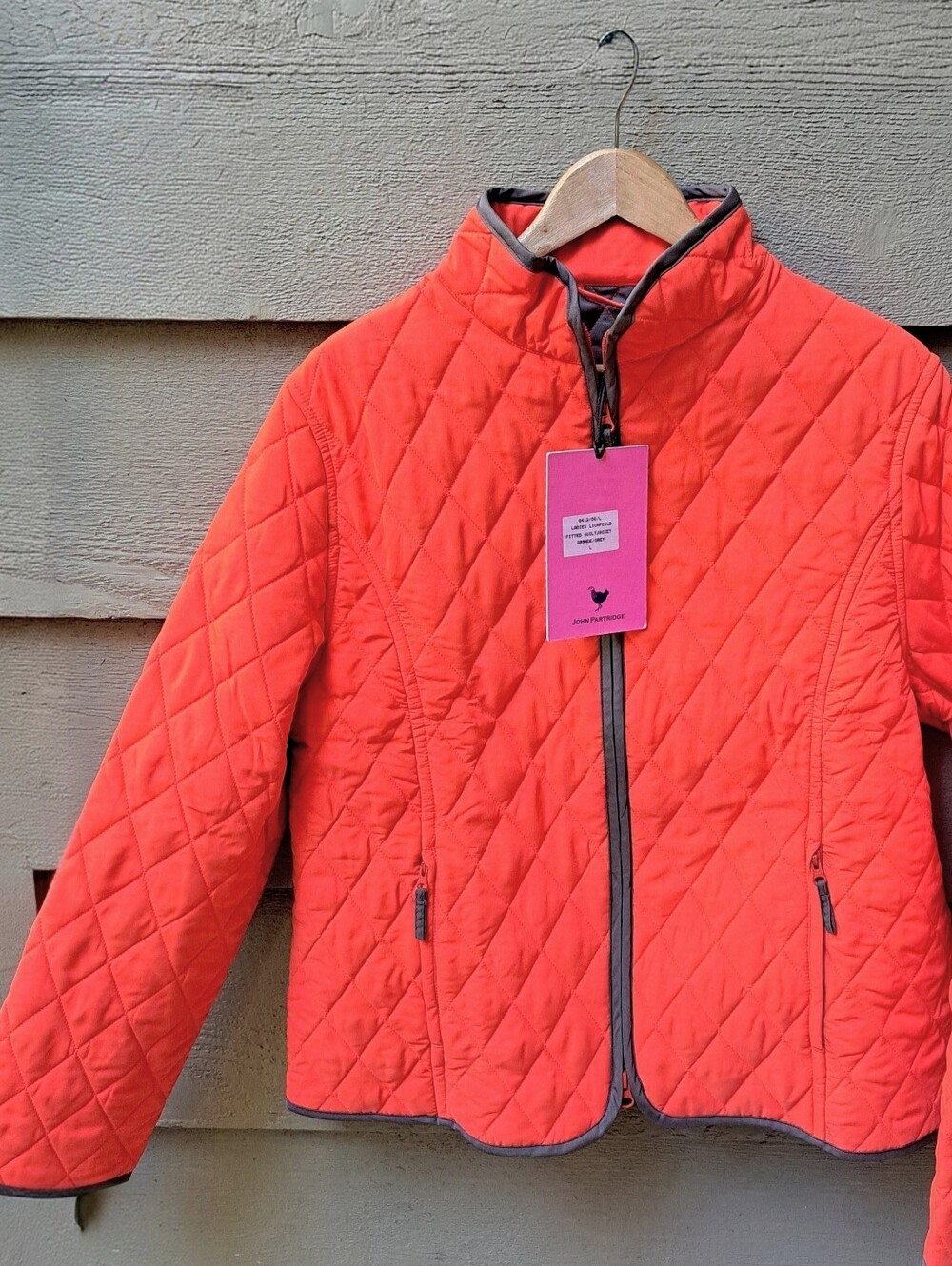 NWT John Partridge LICHFIELD Quilted Zip Front Jacket  -  L - England